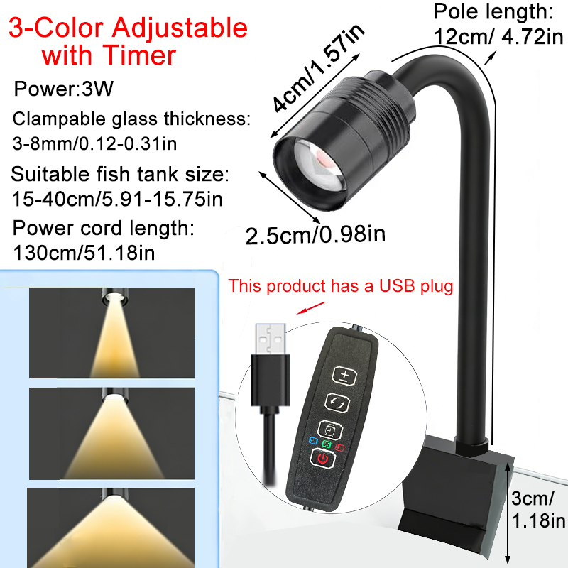 USB 3W South American Aquarium - Marine Aquarium Lamp ulasan dan harga