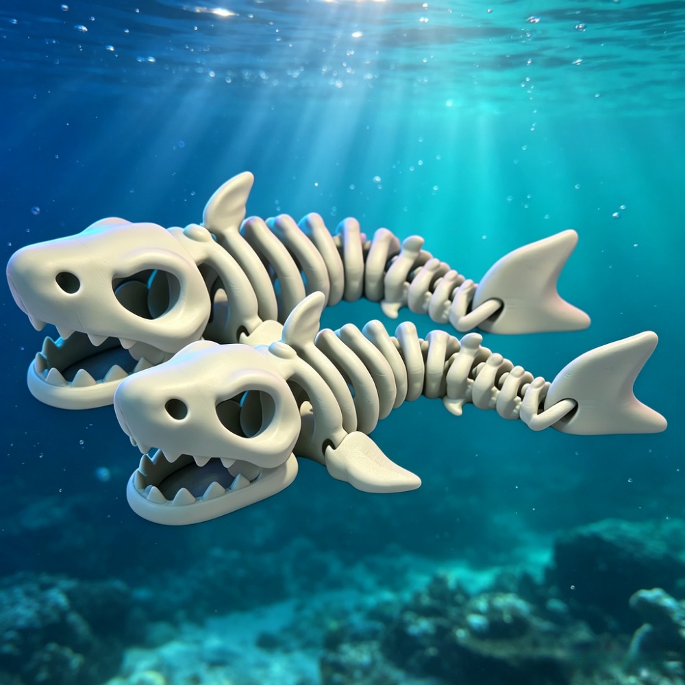 Shark Skeleton Aquarium Decor  - Marine Aquarium All In One ulasan dan harga