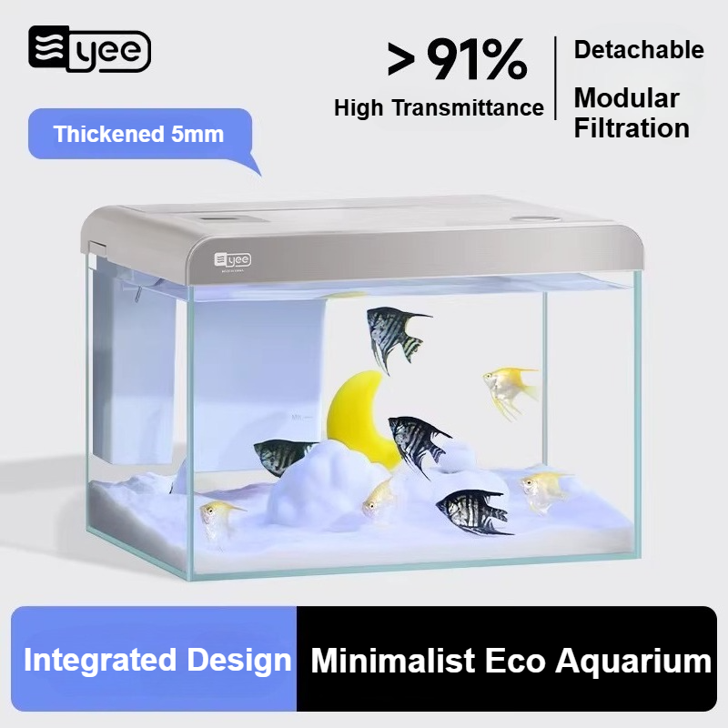 Ultra Clear Glass Desktop Aqua - Marine Aquarium All In One ulasan dan harga