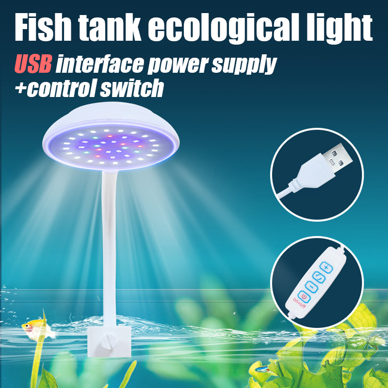 USB Fish Tank Small Clip Light - Marine Aquarium Water Change ulasan dan harga