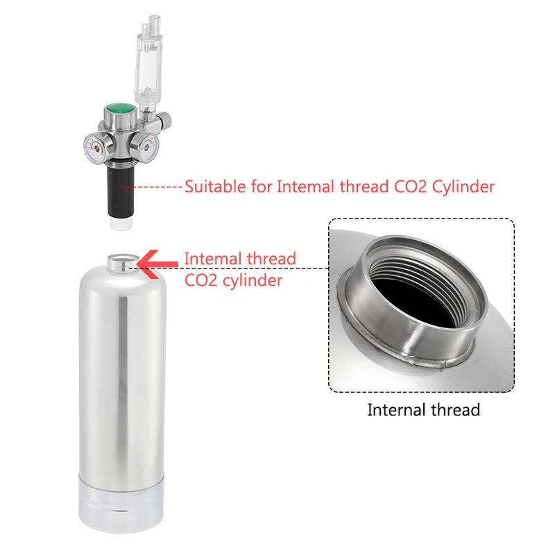 Internal Thread CO2 Steel Cyli - Aquael Filter Fzn ulasan dan harga
