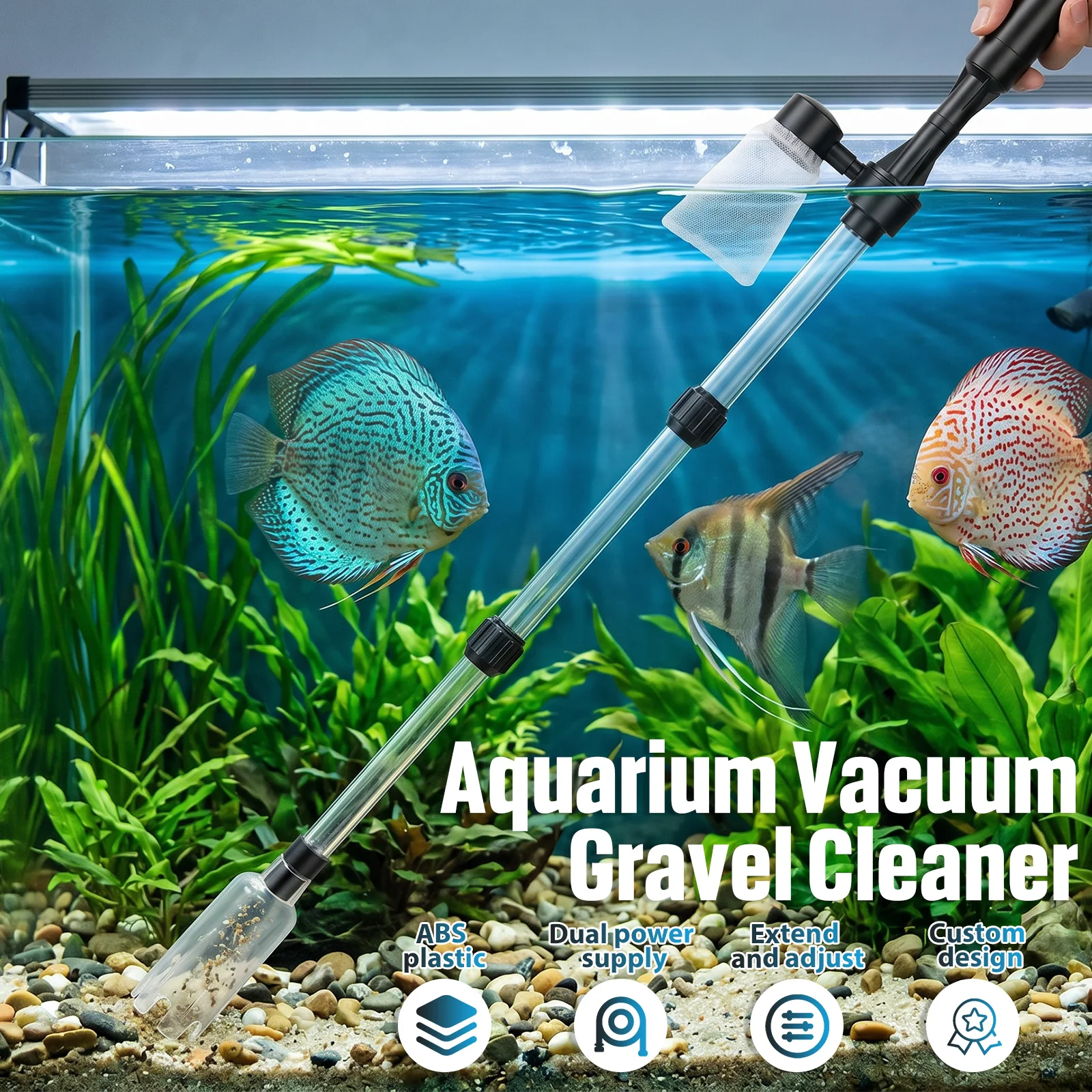 Aquarium Vacuum Gravel Cleaner - Marine Aquarium Water Change ulasan dan harga