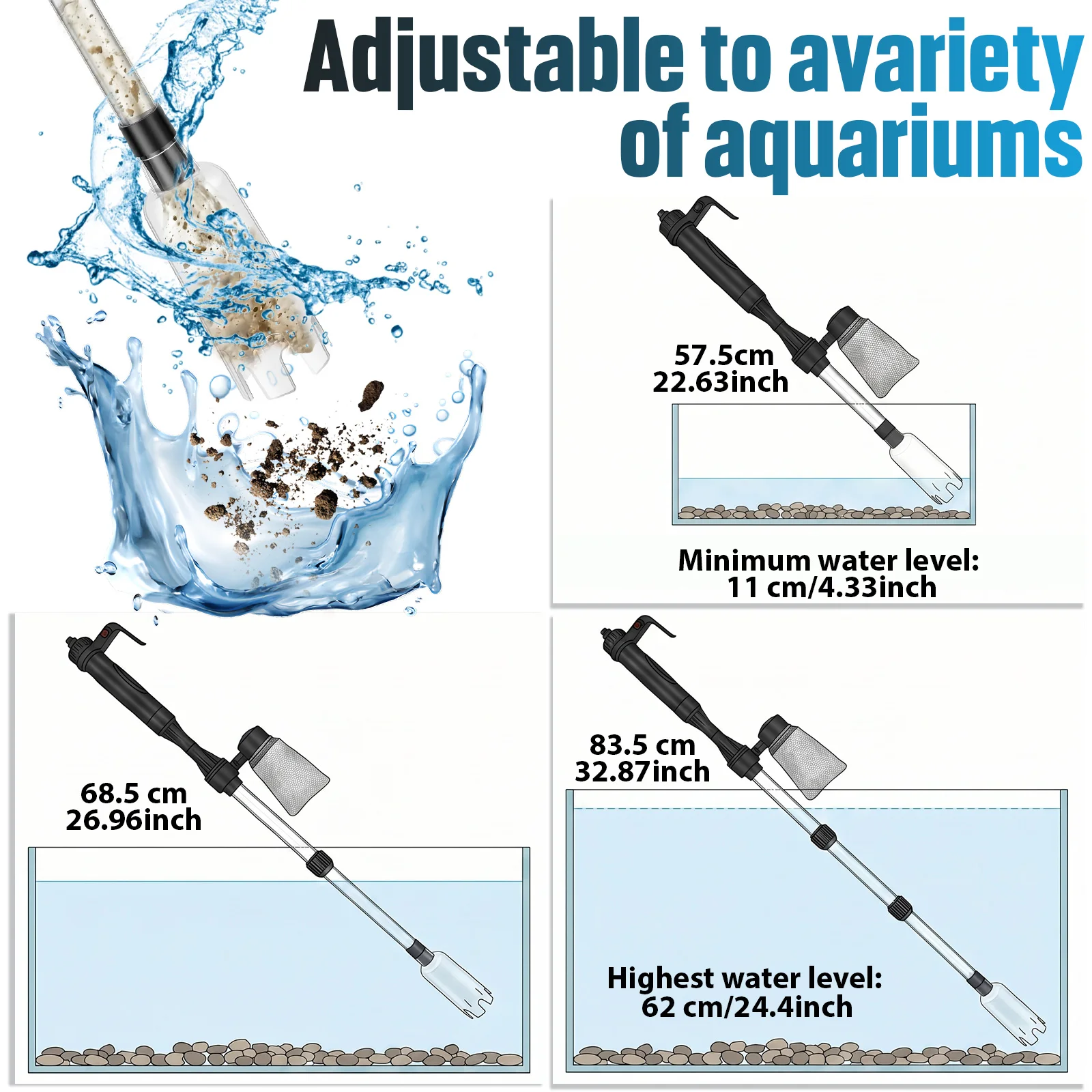 Aquarium Vacuum Gravel Cleaner - Marine Aquarium Water Change ulasan dan harga