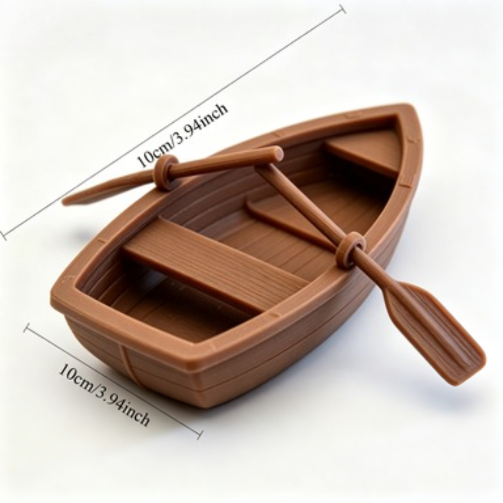 Mini Double Oar Wooden Boat Aq - Marine Aquarium All In One ulasan dan harga