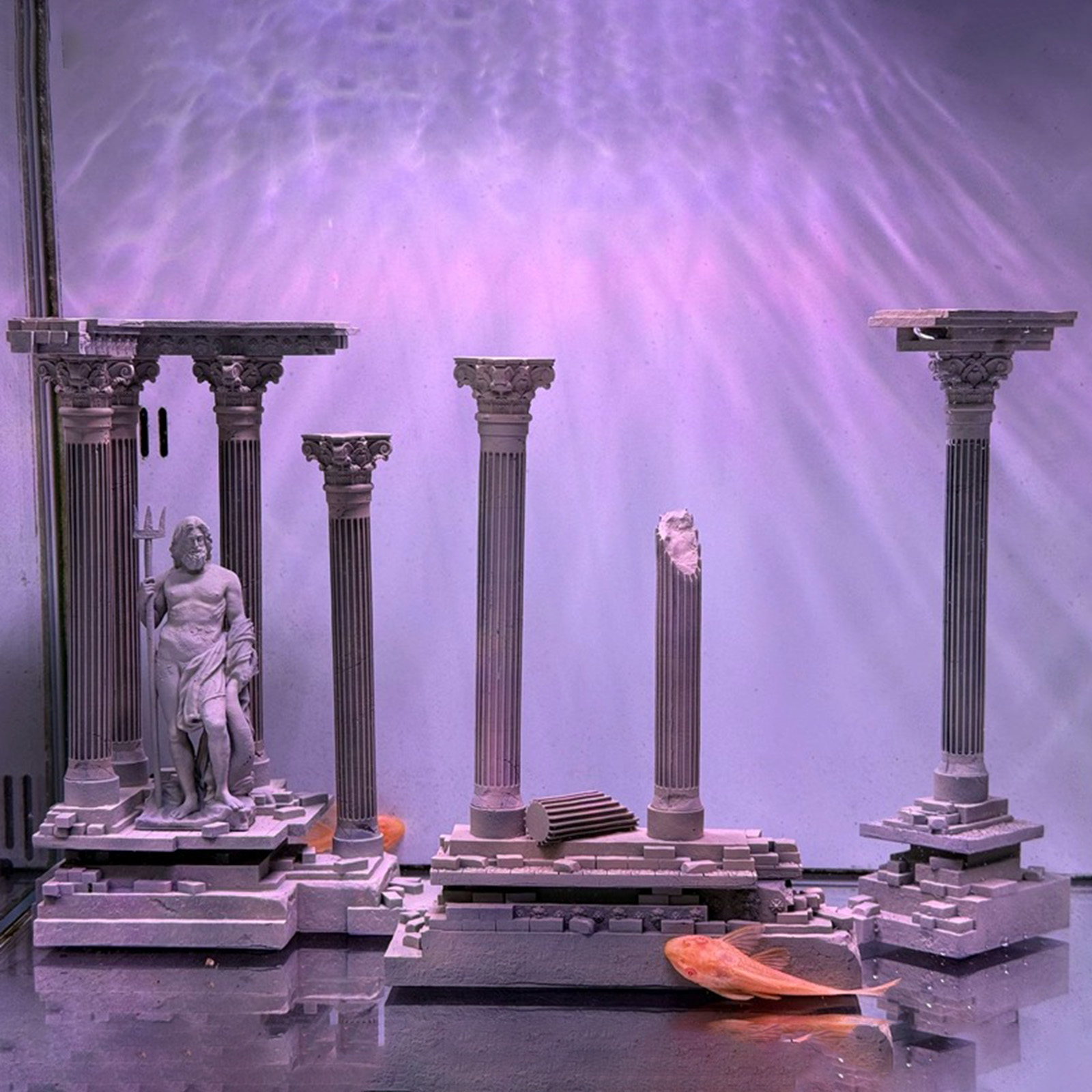 Roman Column Decoration Resin  - Marine Aquarium All In One ulasan dan harga