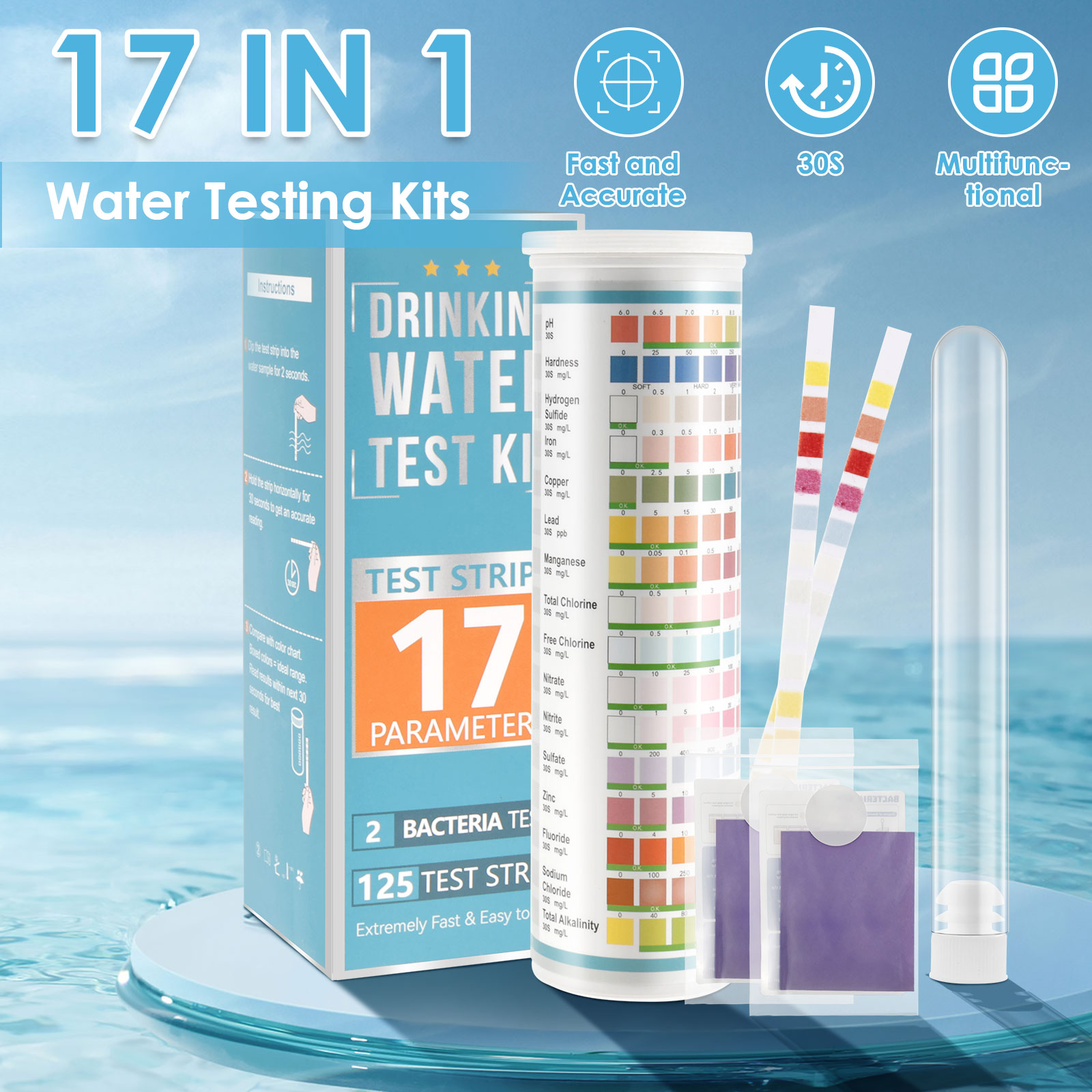 5-17 in 1 Aquarium Test Strips - Marine Aquarium Water Test Kit ulasan dan harga