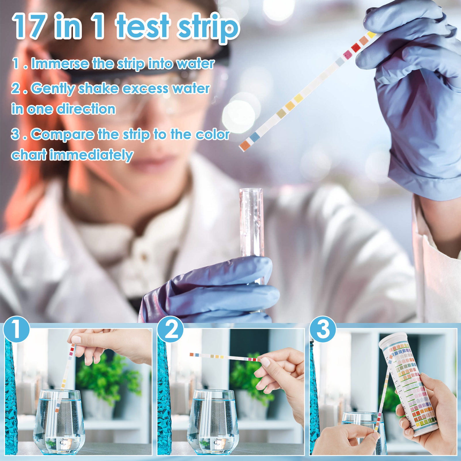 5-17 in 1 Aquarium Test Strips - Marine Aquarium Water Test Kit ulasan dan harga