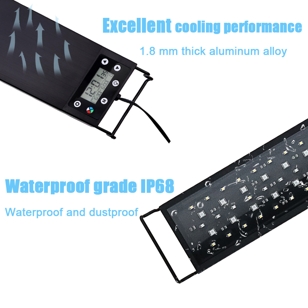 30-60cm Fish Tank 24/7 Full Sp - Marine Aquarium Lamp ulasan dan harga
